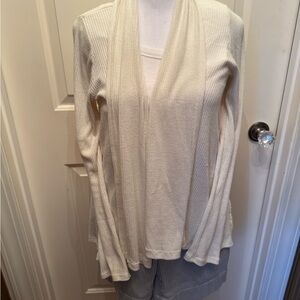 Bar III Cream Cardigan Sweater Long Open Front